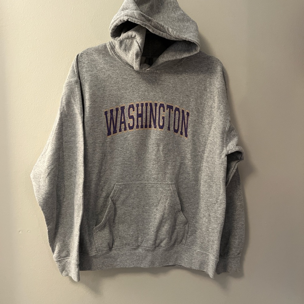 Gray UW University of Washington Hoodie
